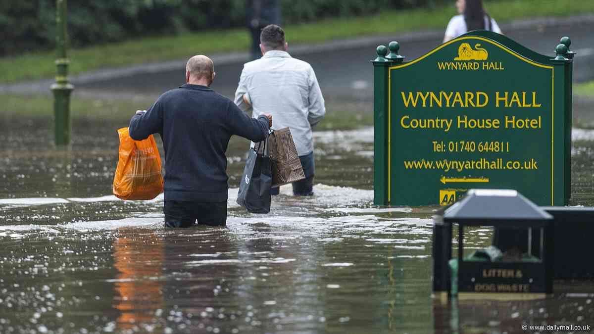 Bank Holiday Monday washout for millions of Brits as Environment Agency issue 26 flood alerts following flash flooding in County Durham