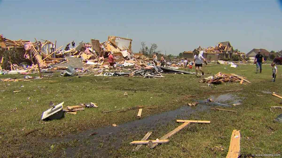 Tornado damages 8 homes on Frisco block, including 5 belonging to firefighters