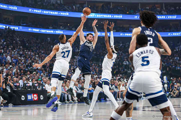 Mavericks on the brink of NBA finals after whipping Wolves, 116-107