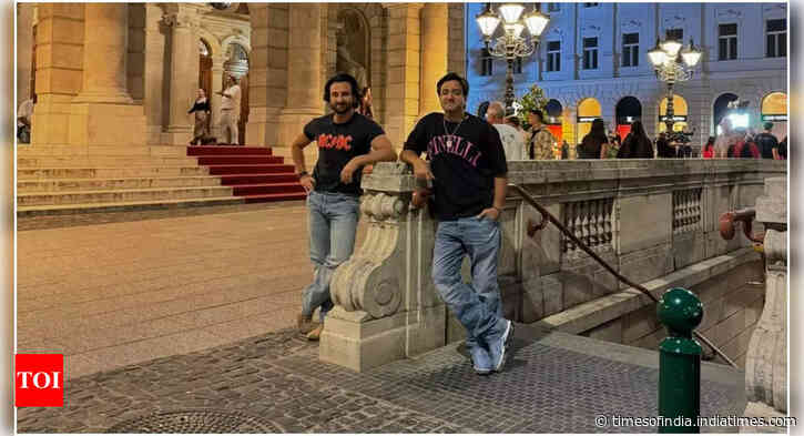 Saif and Siddharth Anand in Budapest