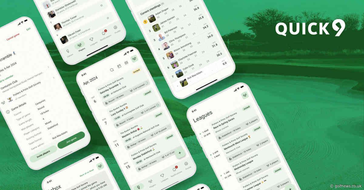 QUICK9 – THE SMARTER WAY TO ORGANISE YOUR GOLF GROUP
