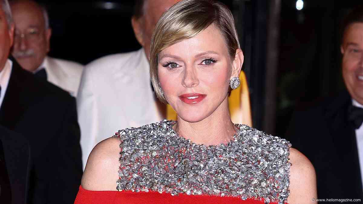 Princess Charlene of Monaco wows in va-va-voom red gown at the G1 Gala dinner