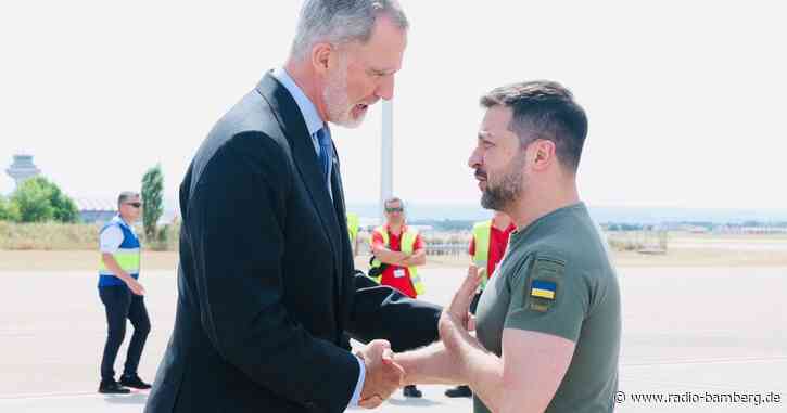 Selenskyj in Spanien von König Felipe begrüßt