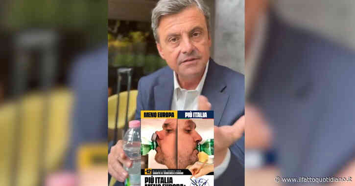 “Non è molto più difficile di dare un bacio a un prosciutto”: Calenda sfotte Salvini per i tappi delle bottiglie di plastica