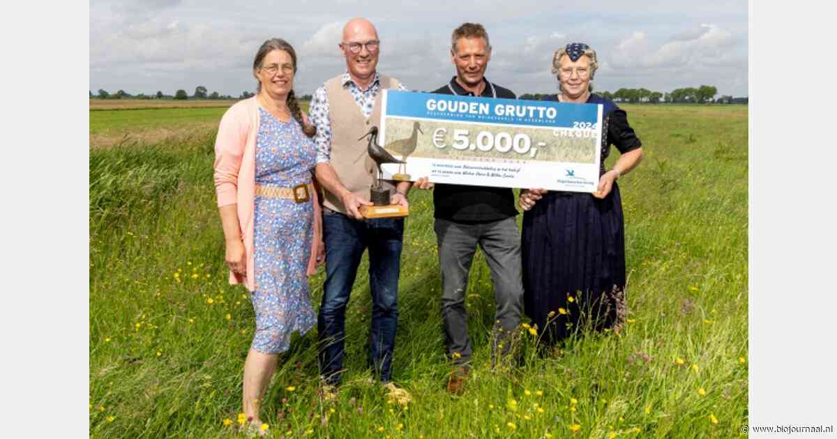 Gouden Grutto voor bio-boeren Willem Courtz en Wicher Hoeve uit Rouveen