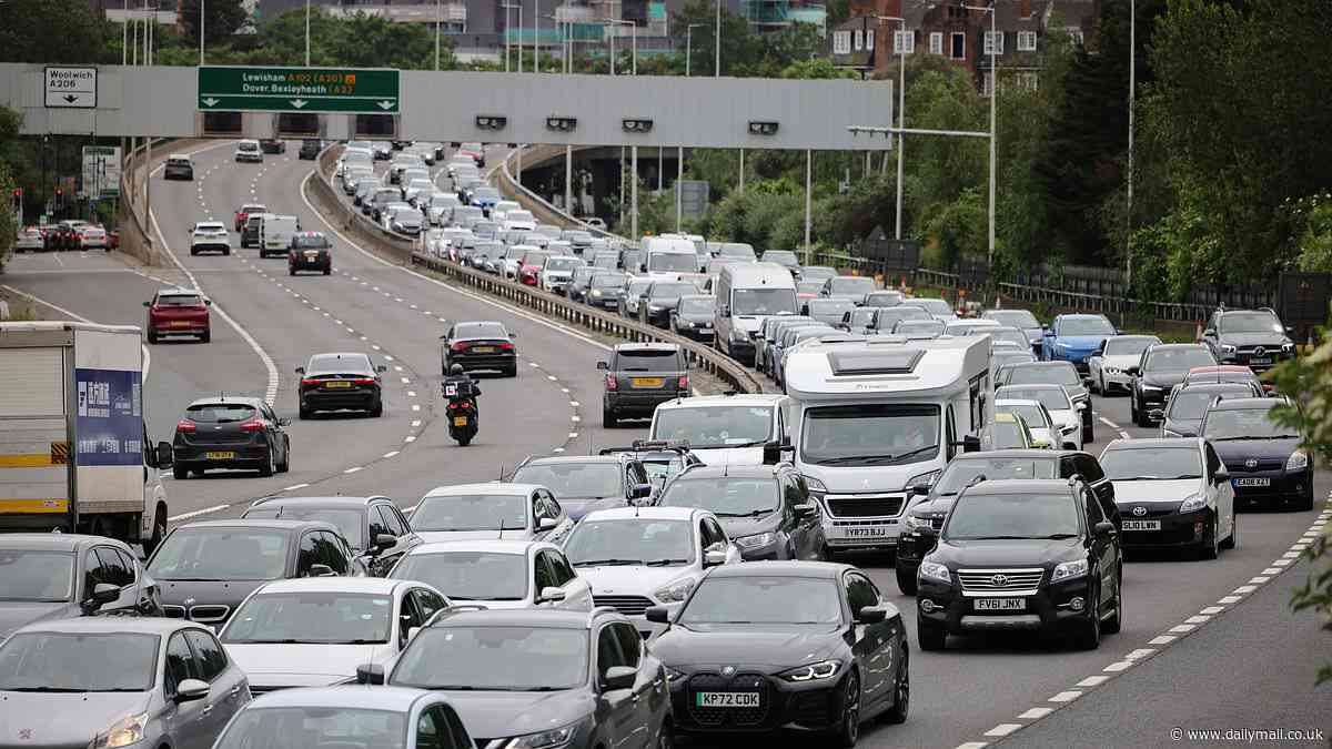 Bank Holiday travel chaos paralyses the UK as rail network is crippled by cancelled trains, three million drivers hit the roads and families face two-hour ferry queues at the Port of Dover