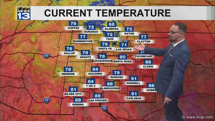 Calmer winds and warmer temperatures to start the week