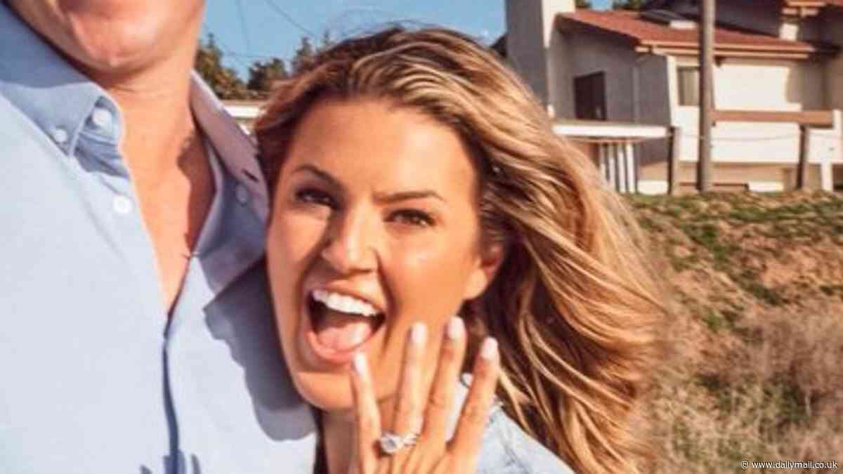 Revealed: American TV presenter whose flirty interview with Rory McIlroy sent tongues wagging as she gushed over football coach husband in engagement announcement two years ago