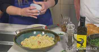 Spot prawn curry pasta