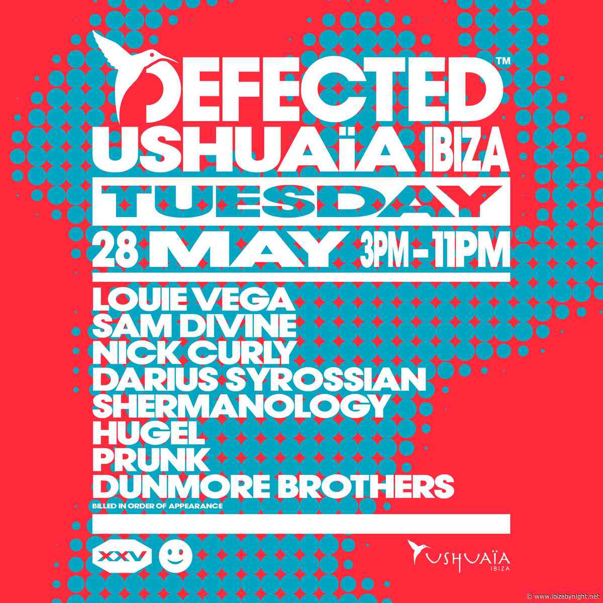 DEFECTED at Ushuaïa Ibiza presents  Louie Vega, Sam Divine, Darius Syrossian, Nick Curly & many more!