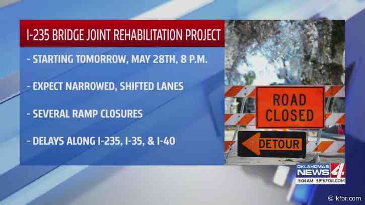 A major project in the northbound lanes of I-235 starts on Tuesday