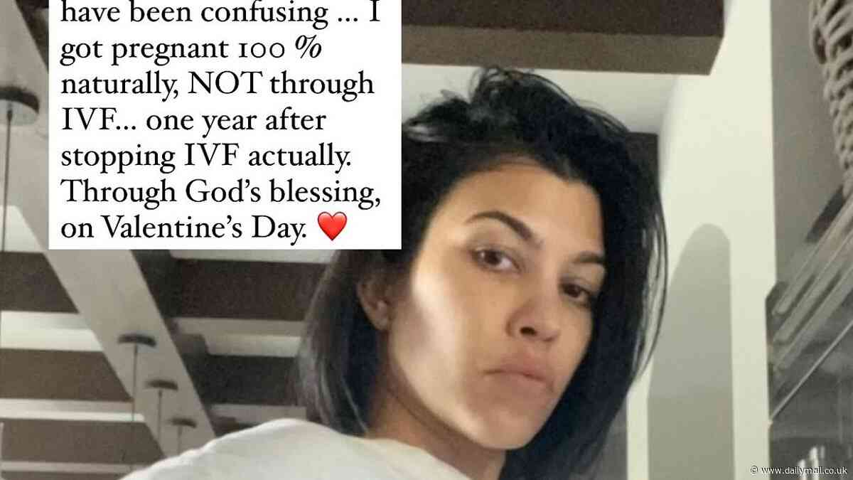 Kourtney Kardashian reveals she had '5 failed IVF cycles' before having son Rocky '100% naturally' with Travis Barker during Q&A on Instagram