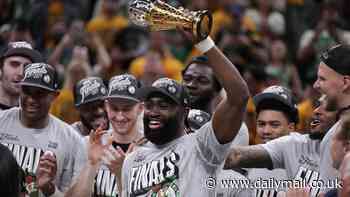 Jaylen Brown is named Eastern Conference Finals MVP as Celtics star lifts Larry Bird Trophy after sweeping the Pacers