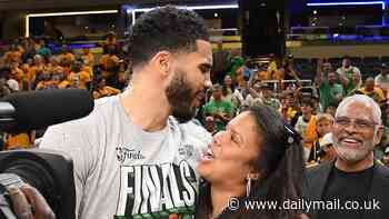 Jayson Tatum shares heartwarming moment with his mom as Celtics advance to NBA Finals after sweeping Pacers