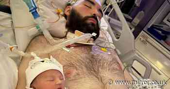 Heartbreaking last photo shows dad meeting baby daughter before his death