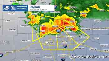 WATCH LIVE: Tornado Warning issued for parts of North Texas; storms bring large, damaging hail