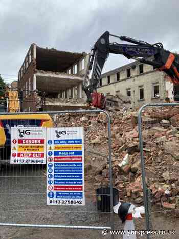 York: demolition work well underway on Swinson House