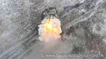 Russlands „Durchbruch“-Panzer geht nach Angriff von Kamikaze-Drohnen in Flammen auf