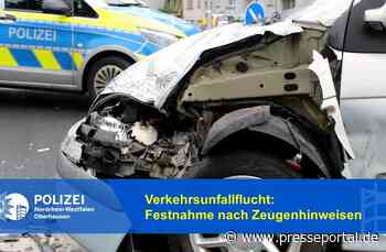 POL-OB: Verkehrsunfallflucht: Festnahme nach Zeugenhinweisen