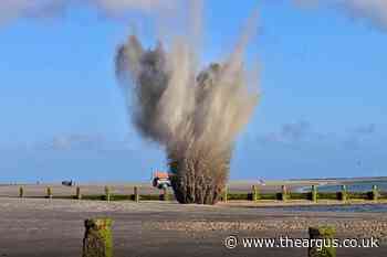 West Wittering Beach  evacuated as bomb exploded