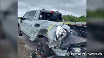 Stolen pick up involved in early-morning crash on Highway 400 near Aurora