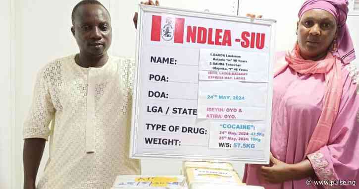 NDLEA busts cocaine trafficking couple, seizes multi-billion-naira drugs
