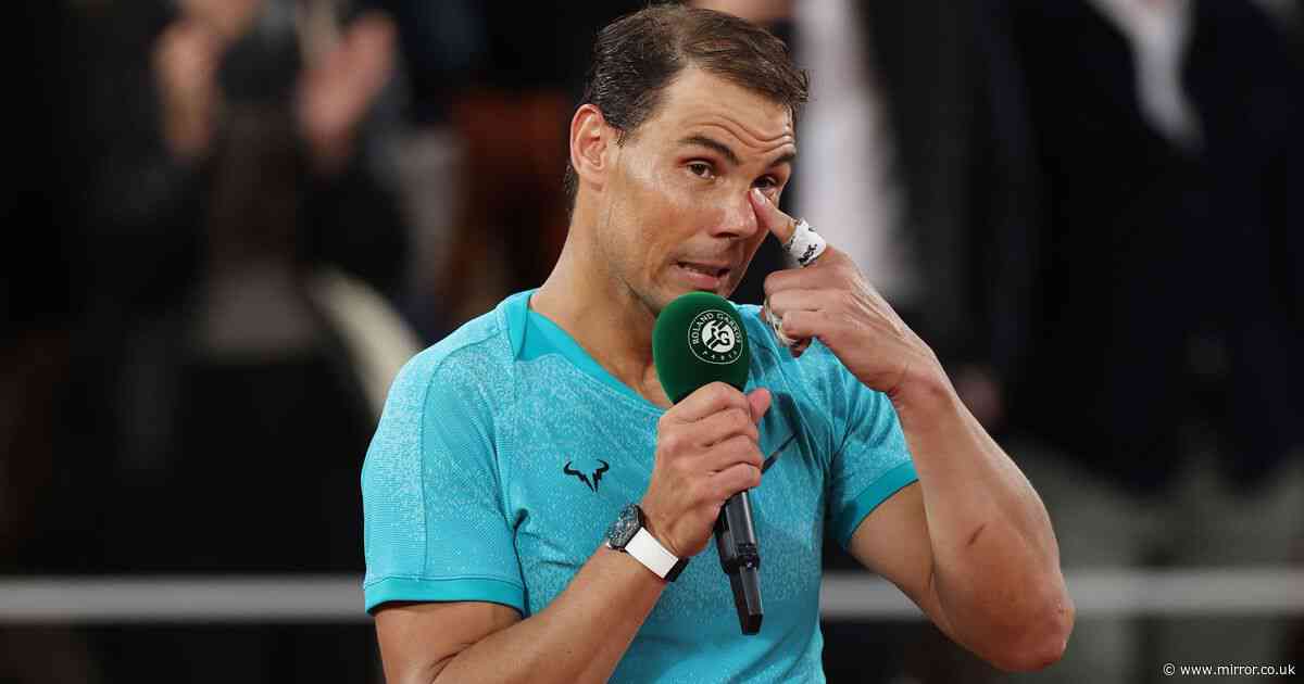 French Open star Rafael Nadal reduced to tears retires on the spot after defeat
