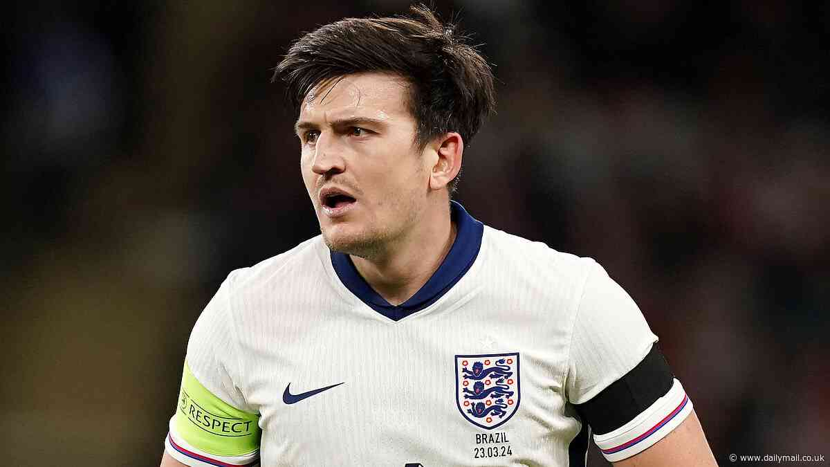 Harry Maguire SKIPS family holiday as he battles to be fit for England's Euro 2024 campaign... with Man United star expected to arrive at Gareth Southgate's camp early in bid for place