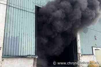 Investigation after dozens of firefighters called to warehouse blaze in Blaydon Industrial Park