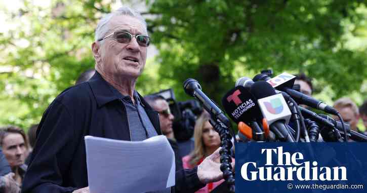 ‘A coward’s violence’: Robert De Niro trolls Trump outside hush-money trial