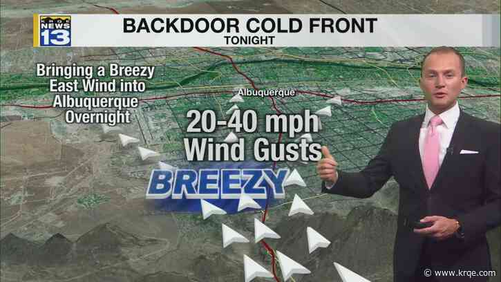 Backdoor cold front moves through New Mexico tonight