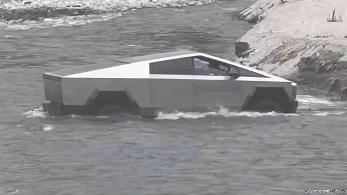 Cybertruck gets stuck trying to cross California river in latest mishap involving Tesla's futuristic cars