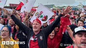 Saints fans jubilant at Premier League promotion party