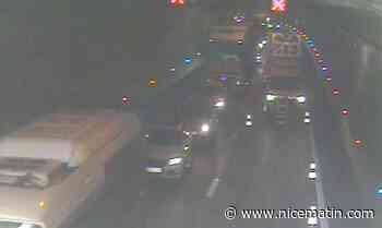 Un accident sur l'autoroute A8 à hauteur de Nice perturbe la circulation, un bouchon en cours