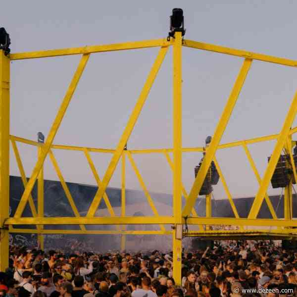 Piovenefabi creates repurposed-steel-beam stage at Horst Arts and Music festival