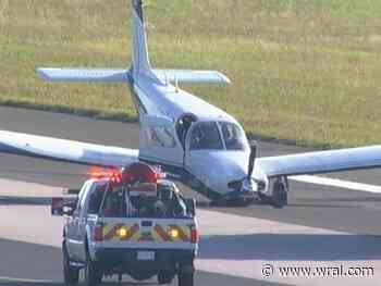 Small plane makes hard landing at RDU due to nose gear malfunction