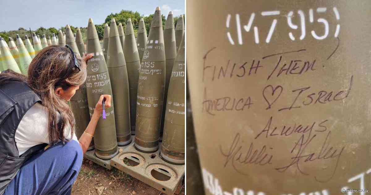US politician branded ‘sociopath’ for writing ‘finish them’ on Israeli artillery shells
