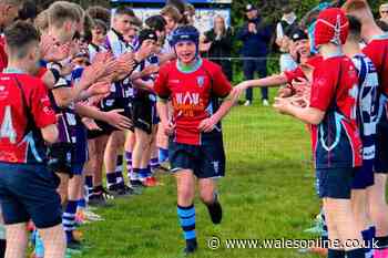 People in tears as 14-year-old given guard of honour on rugby return following brain surgery