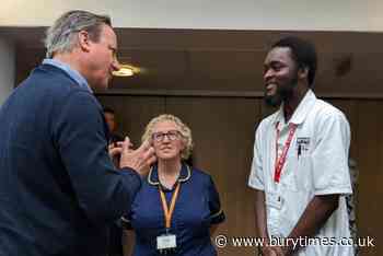 Older residents and staff at The Fed welcome Lord David Cameron