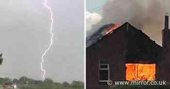 Tearful couple devastated after home of 40 years destroyed by lightning