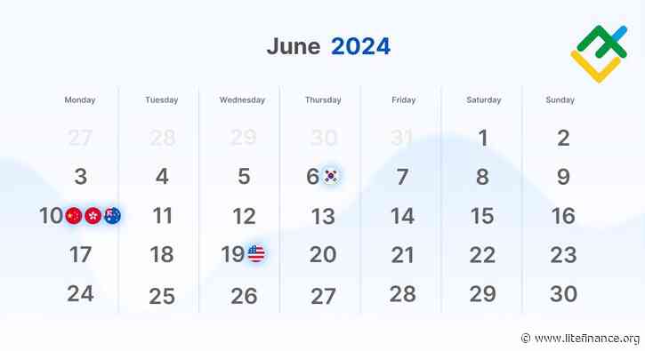 World stock market holidays: June 2024