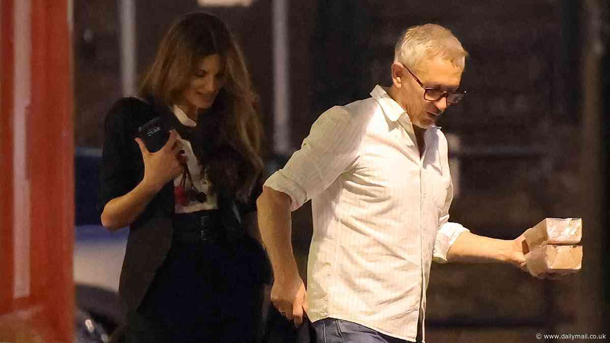 New couple alert? Gary Lineker and Jemima Goldsmith enjoy cosy dinner date at Notting Hill restaurant as pair are spotted laughing and joking during meal with a female friend