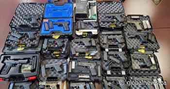 3 suitcases of firearms seized after being smuggled from U.S. into Ontario