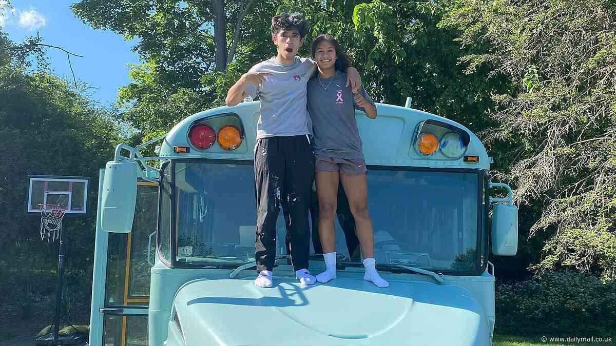Ten teenagers buy a school bus and deck it out for epic cross-country road trip - with 2 million followers rooting for them
