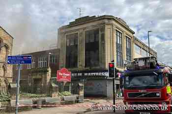 Firefighters tackle blaze at old mattress shop on Gateshead High Street