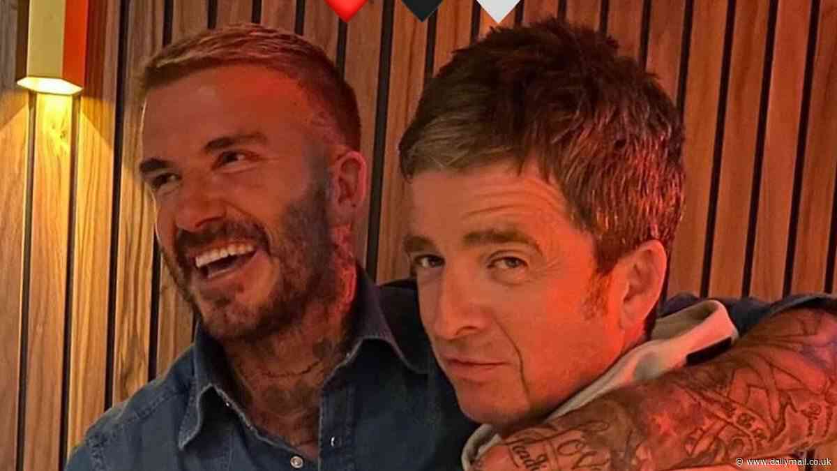 David Beckham shares an array of throwback snaps as he wishes his younger sister Lynne and Manchester City fan Noel Gallagher happy birthday