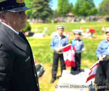 Sudbury's sea cadets replace fading Canadian flags at veterans' graves