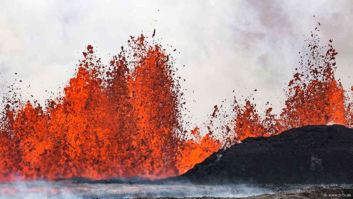 Neuer Ausbruch auf Island: Vulkan spuckt Lava Dutzende Meter hoch