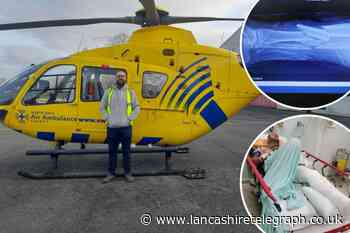 Burnley biker thanks North West Air Ambulance for help