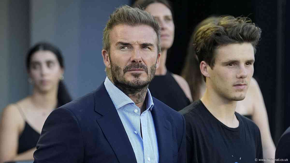 David Beckham is joined by son Cruz as they watch his MLS league leaders Inter Miami suffer an unexpected 3-1 home defeat to Atlanta United